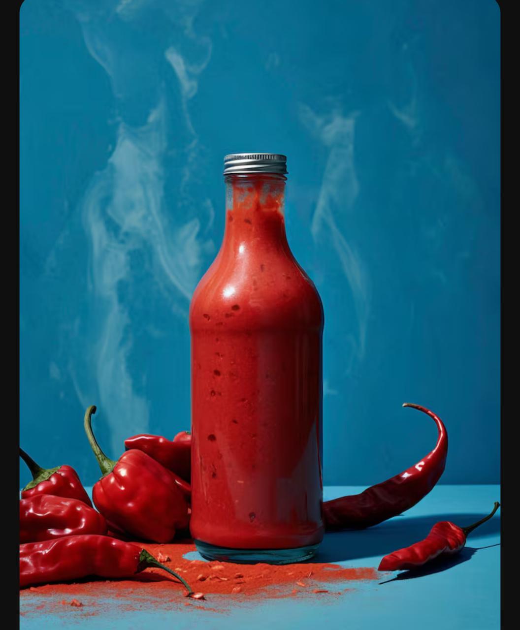 9 Hubs Jain Red Chilli Sauce 200 g Glass Bottle