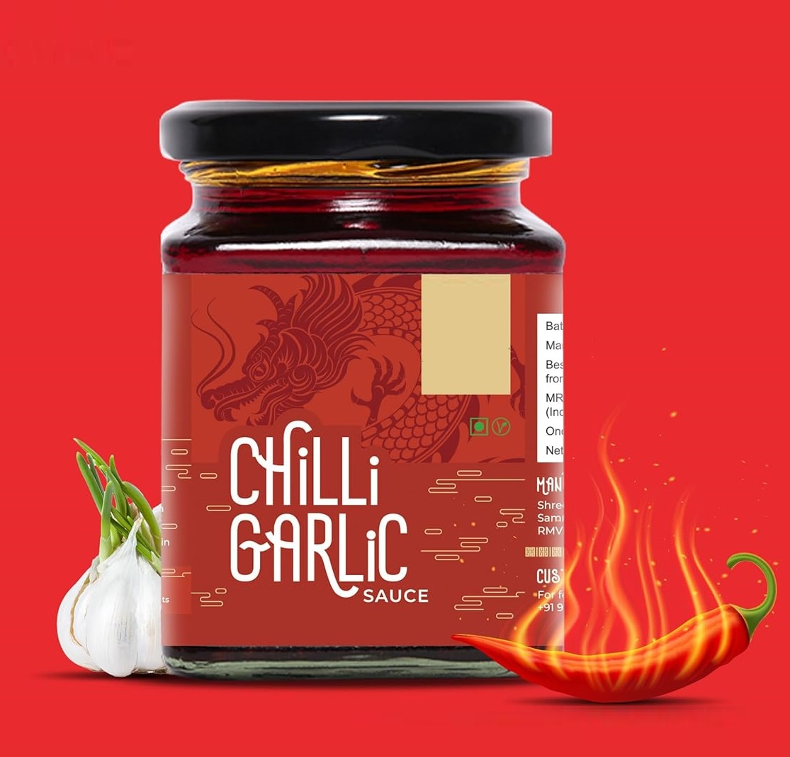 9 Hubs  Jain Green Chilli Sauce 190 g Glass Bottle